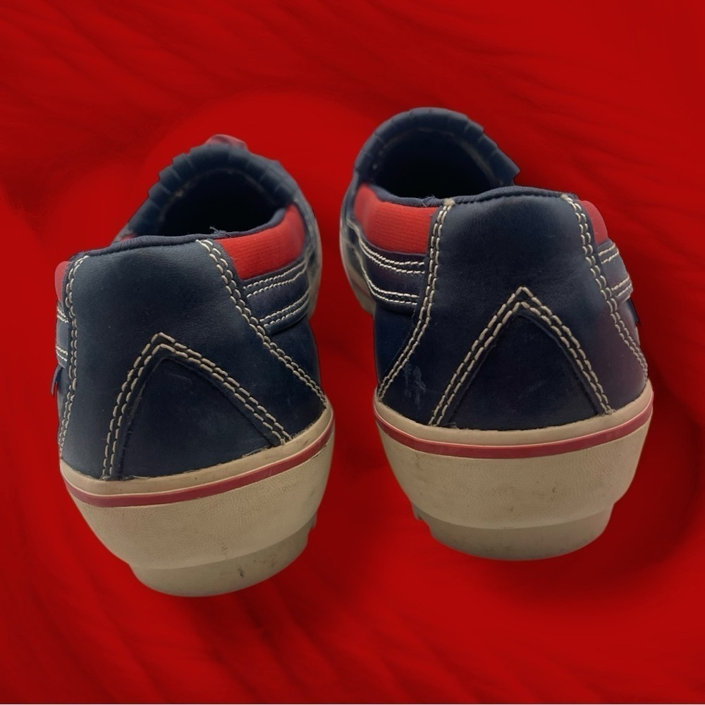 L.L Bean Bar Harbor Slip On Moccasins Blue Red 290695 Size 11 Casual - Picture 7 of 15